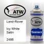 Preview: Land-Rover, Icy White Satin, 2488: 400ml Sprühdose, von ATW Autoteile West.